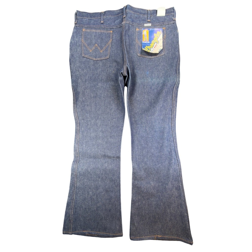 Wrangler Vintage 70s Flare Jeans Mens 40x32 No-Fault USA Made NOS NWT